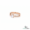 Pear cut Opal and Diamond Double Band Ring – Women's Fine Jewelry