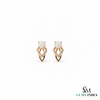 Round Opal Stud Earrings With Diamond – Luxury Fine Jewelry For Her