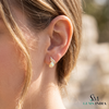 Pear Cut Opal Stud Earrings With Diamond Accent – Elegant Everyday Jewelry Gift