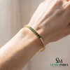 Luxury Round Emerald & Diamond Tennis Bracelet - Fine Jewelry for Women
