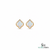 Oval Opal Stud Earrings With Geometric Openwork Design – Timeless Fine Jewelry