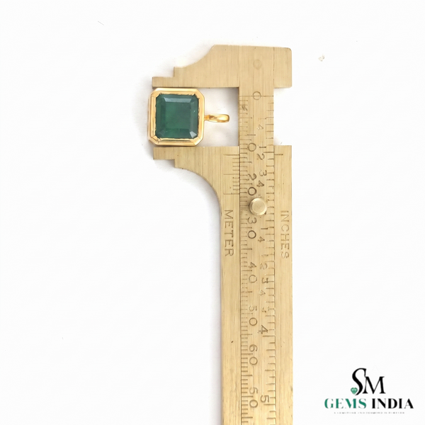 10.40 carat Modern and Elegant Natural Octagon Emerald Pendant in 14K Gold