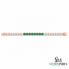 Luxury Round Emerald & Diamond Tennis Bracelet - Fine Jewelry for Women