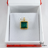 10.40 carat Modern and Elegant Natural Octagon Emerald Pendant in 14K Gold