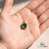 10.40 carat Modern and Elegant Natural Octagon Emerald Pendant in 14K Gold