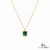 10.40 carat Modern and Elegant Natural Octagon Emerald Pendant in 14K Gold