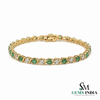 Luxury Round Emerald & Diamond Tennis Bracelet - Classic Luxury Bracelet