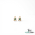 Pear Cut Emerald Green Open Teardrop stud Earrings