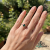 Pear Cut Emerald Green Gemstone Infinity Engagement - Green Gemstone Jewelry