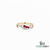 Natural Ruby & Diamond Crossover Ring in 14K Gold - Gift for Her