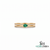 Pear Shape Emerald Green Diamond Double Band Promise Ring