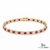 Elegant Princess Cut Ruby & Diamond Tennis Bracelet - Fine Gold Jewelry