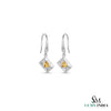 Heart Cut Citrine Drop Earrings With Diamond Accents – Statement Earrings For Women