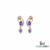 Natural Oval Tanzanite & Diamond Dangle Earrings – Elegant Vintage Drop Earrings