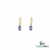 Oval Tanzanite and Diamond Drop Leverback Earrings - December Birthstone Jewelry Gift