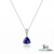 Natural Trillion Tanzanite and Diamond Pendant – Luxury Gemstone Gold Pendant