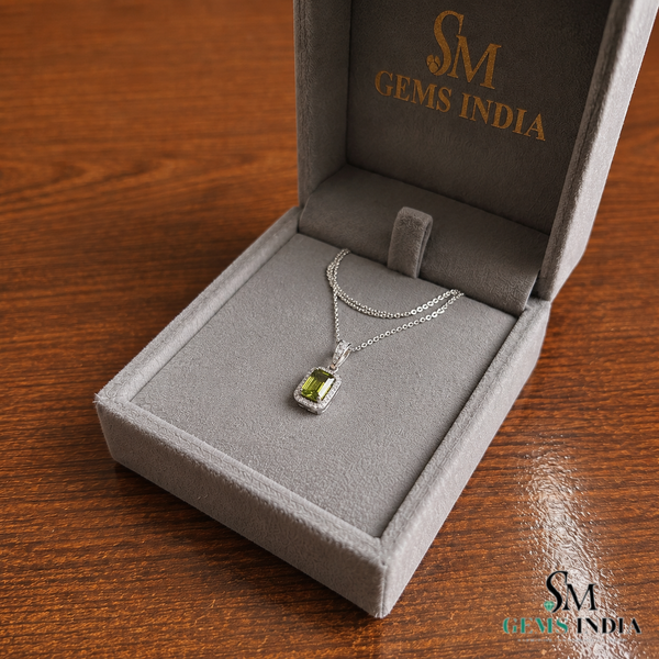 Pear Shaped Peridot Pendant - Anniversary Gift for Her