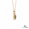 Trillion Cut Peridot Solitaire Pendant - Elegant Fine Jewelry