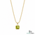 Minimalist Square Solitaire Peridot - Green Gemstone Jewelry