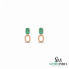 Elegant Emerald Cut Emerald Green Dangle Earrings - Luxury Emerald Earrings