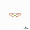 Elegant Natural Peridot Infinity Ring - Minimalist Promise Ring
