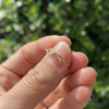 Elegant Natural Peridot Infinity Ring - Minimalist Promise Ring