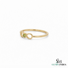 Elegant Natural Peridot Infinity Ring - Minimalist Promise Ring