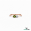 Oval Cut Peridot & Diamond Ring - Minimalist Fine Jewelry