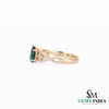 Pear Cut Emerald Green Gemstone Infinity Engagement - Green Gemstone Jewelry