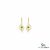 Nature Inspired Peridot & Diamond Accent Gold Drop Earrings - Fine Jewelry