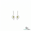 Nature Inspired Peridot & Diamond Accent Gold Drop Earrings - Fine Jewelry