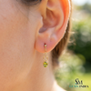 Oval Peridot Infinity Drop Earrings for Women – Elegant Gemstone Jewelry