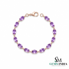 Luxury Purple Oval Amethyst Tennis Bracelet - Jewelry Gift for Her