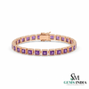 Modern Princess Cut Amethyst Tennis Bracelet – Gemstone Jewelry for her
