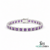 Modern Princess Cut Amethyst Tennis Bracelet – Gemstone Jewelry for her