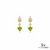 Trillion Cut Peridot & Diamond Drop Dangle Earrings for Women - Fine Gemstone Jewelry