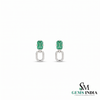 Elegant Emerald Cut Emerald Green Dangle Earrings - Luxury Emerald Earrings