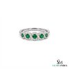 2 Karat Herzform-Smaragd- und Diamantring aus 14 Karat Gold, Smaragd-Verlobungsring