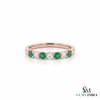 2 Karat Herzform-Smaragd- und Diamantring aus 14 Karat Gold, Smaragd-Verlobungsring