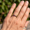 Round Modern Multi Gemstone Band Ring -Everyday Jewelry
