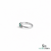 Natural Marquise Emerald & Diamond Bezel Ring - Minimalist Nature Inspired Fine Jewelry Ring