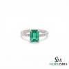 Minimalist Emerald Cut Emerald Gold Ring – Gift For Her