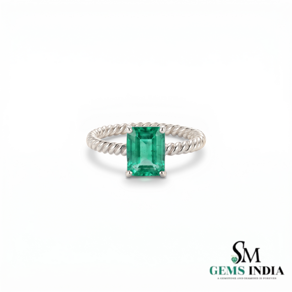 Minimalist Emerald Cut Emerald Gold Ring – Gift For Her