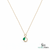 Natural Pear Cut Emerald & Diamond Infinity Pendant - Elegant Anniversary Gift