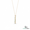 Minimalist Round Emerald Infinity Wave Pendant - Gift For Her