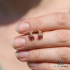 Marquise Ruby Floral Stud Earrings with Diamond Accents - Women's Ruby Earrings