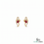 Luxury Pear Cut Ruby Diamond Swirl Stud Earrings - Gift For Her