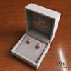 Marquise Ruby Floral Stud Earrings with Diamond Accents - Women's Ruby Earrings