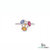 Luxury Oval Rainbow Multi Sapphire Ring With Diamond Accents - Statement Ring For Her