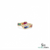 Multi Sapphire Square Cut Bypass Ring – Diamond Rainbow Gemstone Wrap Ring for Women